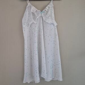 Kate Spade NY Polka Dot Ruffle Bow Nightgown Slip Sleepwear